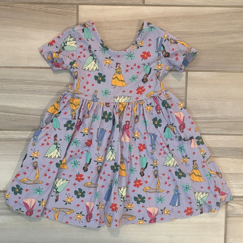 Hanna Andersson Kids Casual Dress - Purple with Multicolor Print